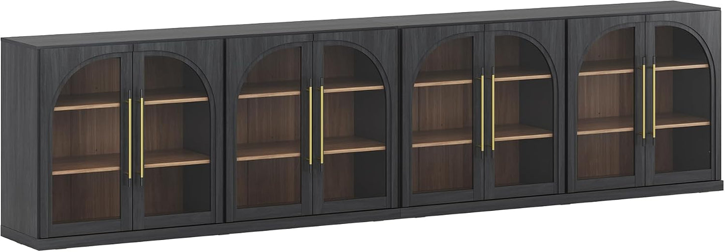 ✨ Modern Arched Sideboard Cabinet | Elegant Glass Door Storage Buffet with Adjustable Shelves for Home Decor 🏡