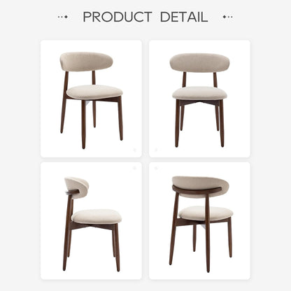 ✨ Modern Farmhouse Dining Chairs Set | Upholstered Fabric Kitchen Chairs with Solid Wood Legs for Elegant Homes 🤍