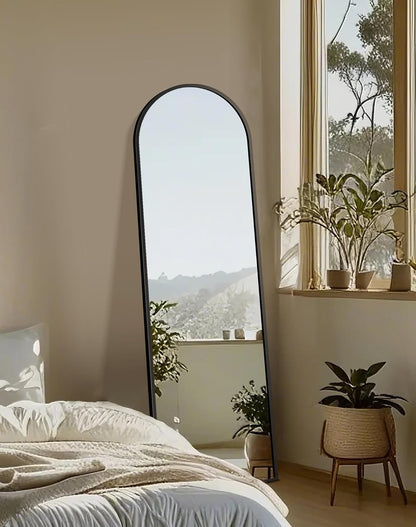 🏡 Luxury Look Full Length Arch Mirror | Contemporary Standing Mirror with Aluminum Frame for Bedroom & Entryway