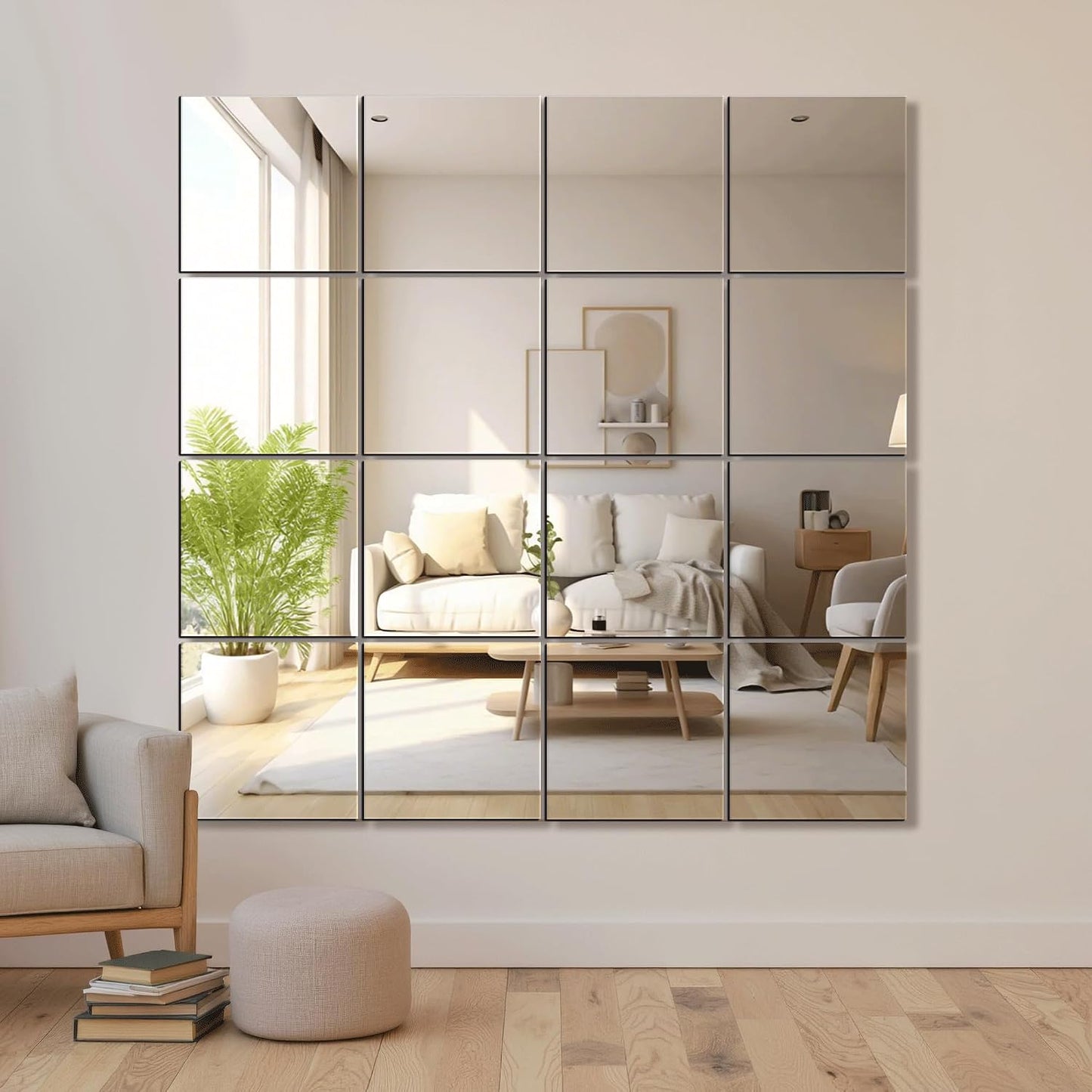 ✨ Minimalist Frameless Wall Mirror | Modern Bathroom Vanity Mirror for Bedroom, Entryway & Living Room 🪞