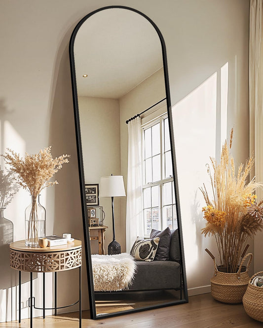 🏡 Luxury Look Full Length Arch Mirror | Contemporary Standing Mirror with Aluminum Frame for Bedroom & Entryway