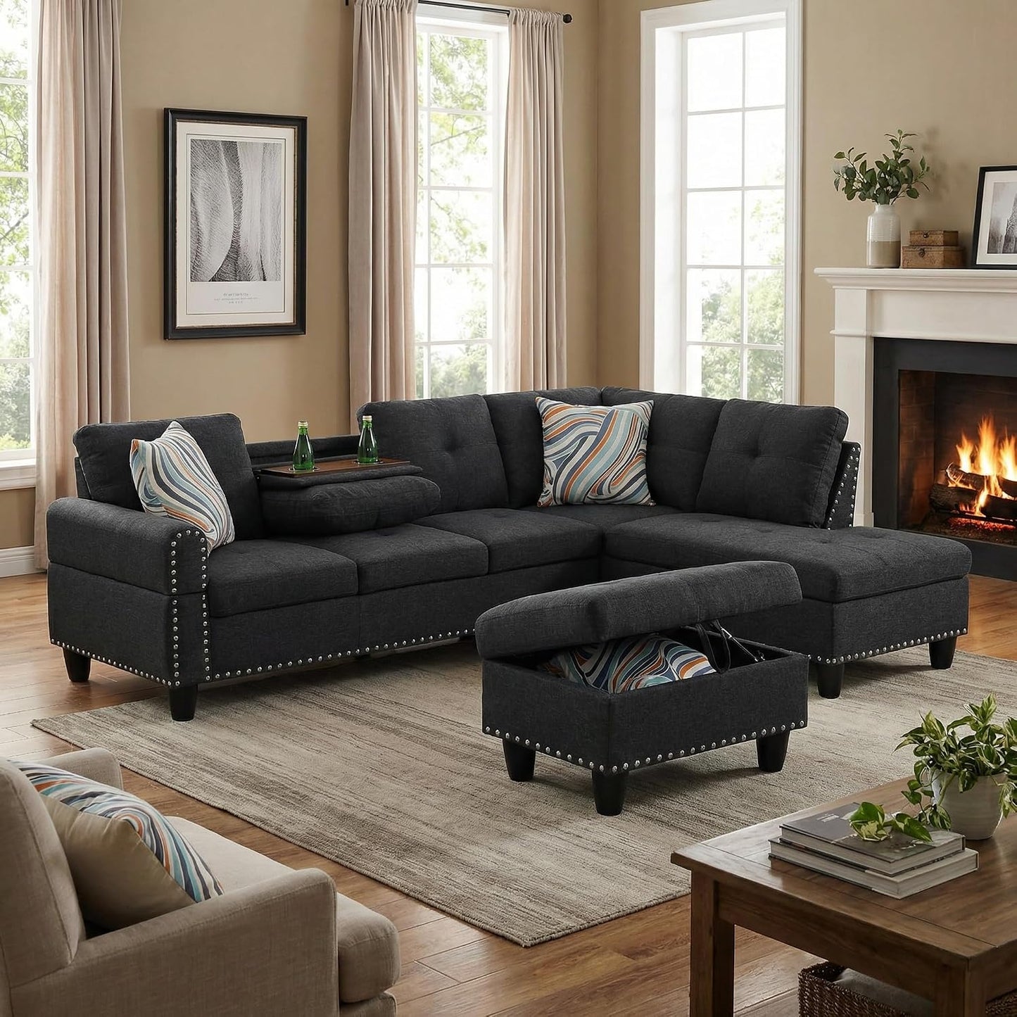 ✨ Modern Modular Sectional Sofa | Customizable L-Shaped Couch with Deep Comfort Seating for Living Room 🛋️