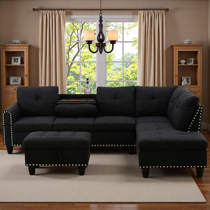✨ Modern Modular Sectional Sofa | Customizable L-Shaped Couch with Deep Comfort Seating for Living Room 🛋️
