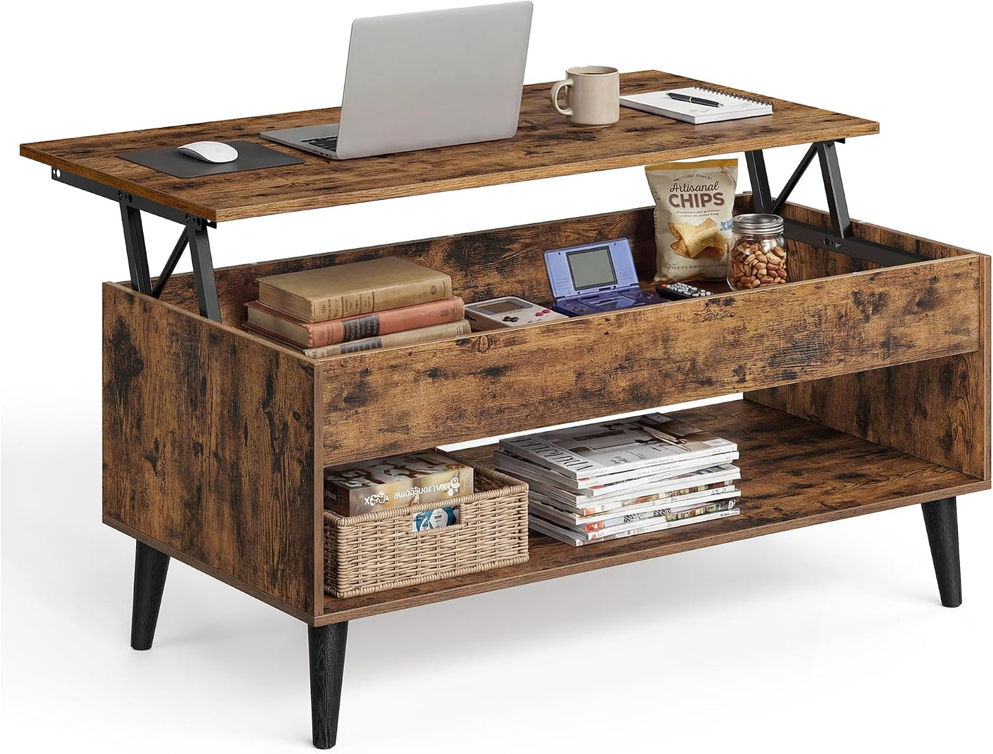 ✨ Modern Lift Top Coffee Table with Hidden Storage | Multifunctional Living Room Table for Small Spaces 🏡