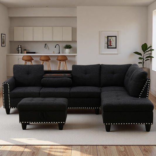 ✨ Modern Modular Sectional Sofa | Customizable L-Shaped Couch with Deep Comfort Seating for Living Room 🛋️