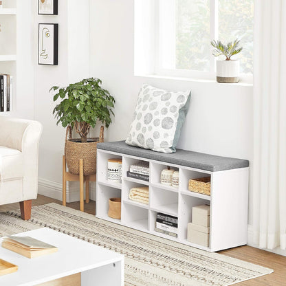 ✨ Modern Entryway Shoe Bench with Cushion | Stylish Shoe Storage Organizer with Adjustable Shelves for Home 🏡
