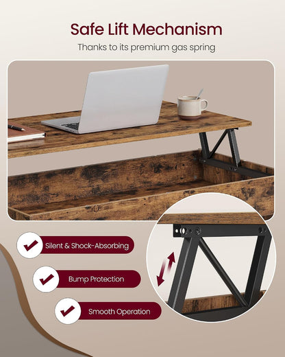 ✨ Modern Lift Top Coffee Table with Hidden Storage | Multifunctional Living Room Table for Small Spaces 🏡